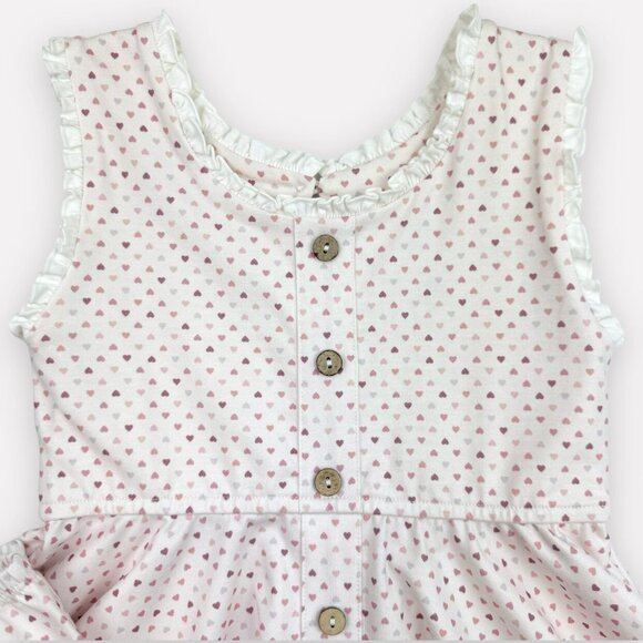 Sz 6 Omi Jo Pink Rainbow Hearts library tunic set EUC - Picture 2 of 4